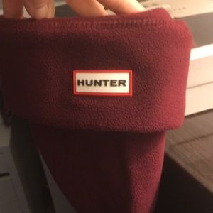 Hunter Boot Tall Socks Large New Burgundy Dk. Red